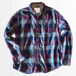 WEATHERPROOF Flannel Button Down, Men's Medium